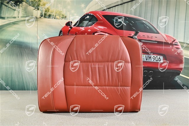 Notsitzrückenlehne, Raffleder, Boxsterrot, Coupe, L