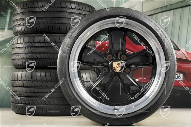 19" Sommerräder Satz "911 Sport Classic", Felgen 8,5J x 19 ET55 + 11,5J x 19 ET50, Michelin Sommerreifen 235/35 ZR19 + 305/30 ZR19, mit RDK-Sensoren