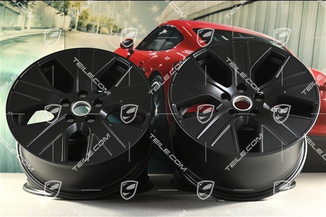 20" Turbo Aero wheel set, 9J x 20 ET54 + 11J x 20 ET60, in satin black