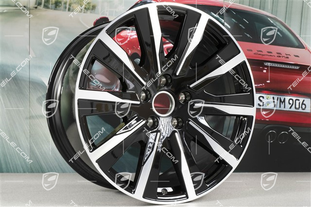 20" Taycan Tequipment Design Felgensatz, 9J x 20 ET54 + 11J x 20 ET60, schwarz hochglanz