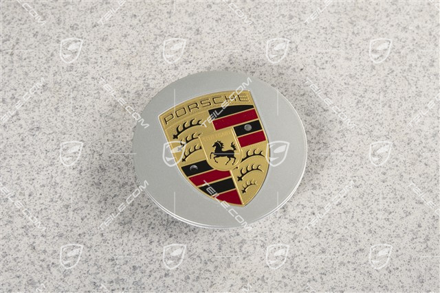 Radzierdeckel, konvex, Wappen farbig, brillantchrom