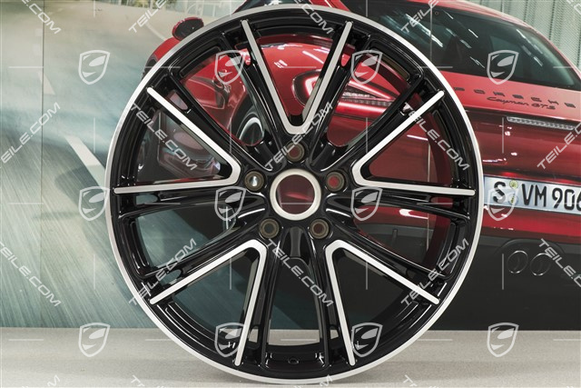 21" Felga Panamera Exclusive, 9,5J x 21 ET71, czarny Jet Black metalik