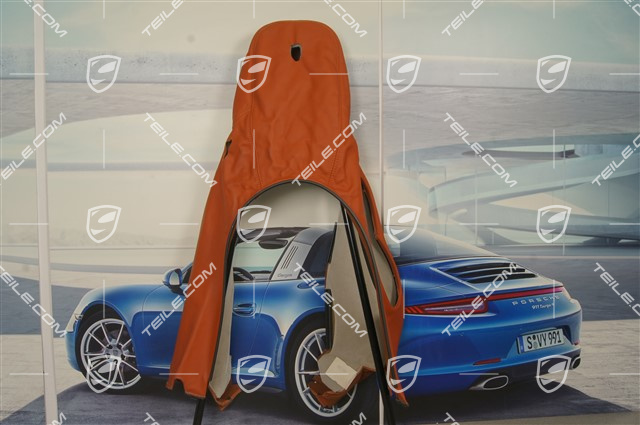 Backrest cover, outer part, basic seat, leather, terracotta, R