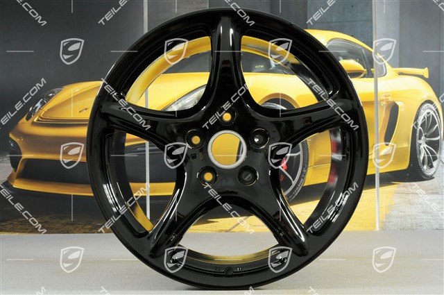 19" Felgensatz Carrera Classic, 8J x 19 ET57 + 11J x 19 ET51, schwarz hochglanz