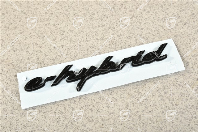 "e-hybrid" Schriftzug, seitlich, Hochglanz Schwarz, R