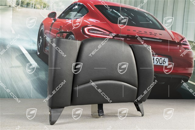 Back seat backrest, rear, leatherette, black, coupe, L