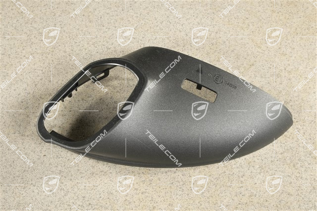 Osłona / obudowa dolna lusterka z otworem na światło, czarny mat, R