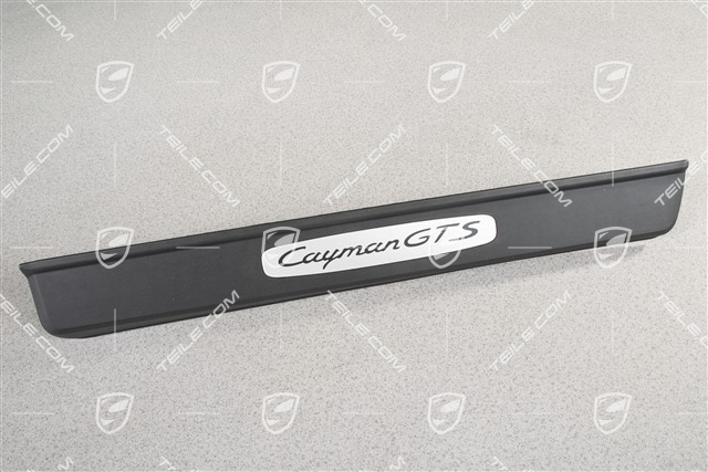 Einstiegleiste, Edelstahl, mit Schriftzug "Cayman GTS", L