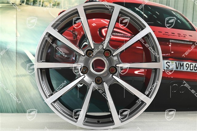 20" Felgensatz Carrera Classic, 8J x 20 ET57 + 10J x 20 ET45, Titan dunkel
