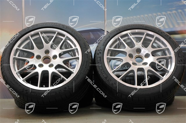 20" RS Spyder Sommerräder Satz, Felgen vorne 9,5J x 20 ET65 + hinten 11J x 20 ET68 + Michelin Sommerreifen 255/40 ZR20 + 295/35 ZR20, mit RDK Sensoren