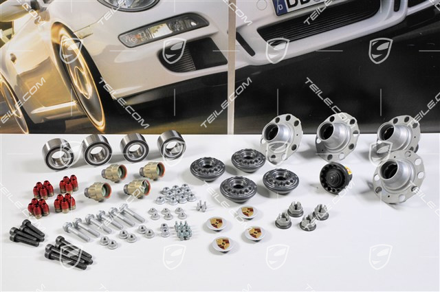 Zentralverschluss Radschraube Radmutter Satz, für Turbo / GT2 / GT3 mit PCCB Keramik Bremsen