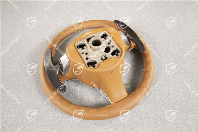Sportlenkrad PDK mit Paddle, Sport Chrono, Leder, Sandbeige