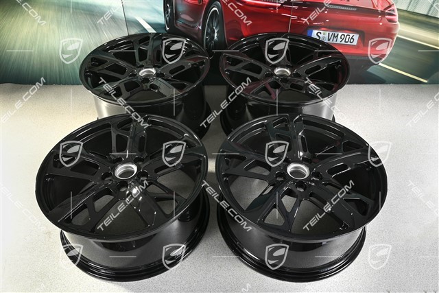 21" Wheel rim set Cross Turismo Design, 9,5J x 21 ET60 + 11,5J x 21 ET66, black high gloss