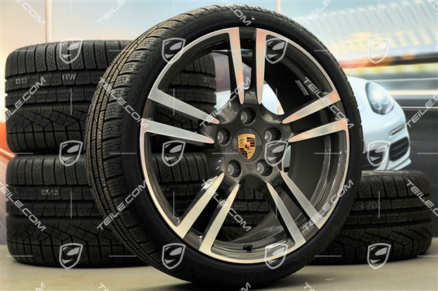 19" Komplet kół zimowych, 911 Turbo II, felgi 8J x 19 ET57 + 11J x 19 ET51, opony 235/35 R19 + 295/30 R19