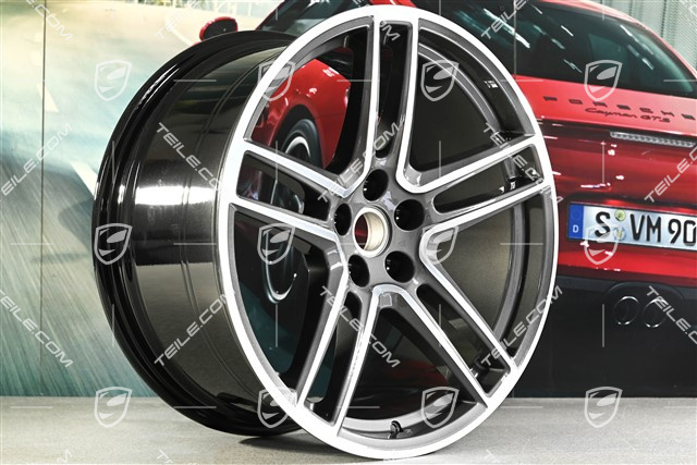 20-inch wheel rim "Macan Turbo", 10J x 20 ET19, BORBET, Titanium