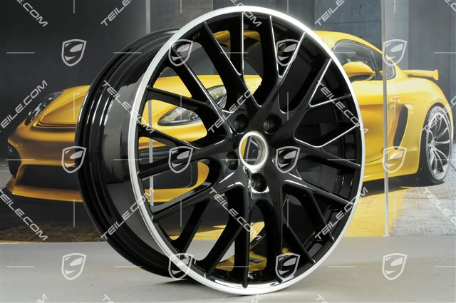 21" Komplet felg Panamera Sport Design, 9,5J x 21 ET71 + 10,5J x 21 ET71, do użytku w zimie, ramiona felgi czarne