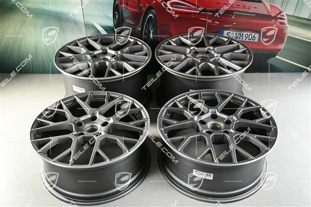 20+21-inch RS Spyder rims set, 8,5J x20 ET50 + 11,5J x 21 ET79, Darksilver