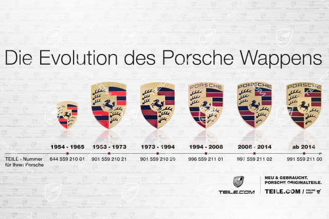 Porsche bonnet badge, crest (1994-2008)