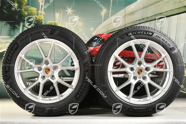 20-inch Cayenne S winter wheel set, rims 9J x 20 ET50 + 10,5J x 20 ET64 + Michelin Pilot Alpin 5 SUV winter tyres 255/55 R20 + 295/45 R20, with TPMS
