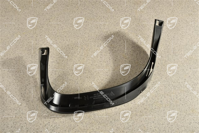 Sport Design, Rear bumper Exhaust system tail pipe cover trim, Black, R
