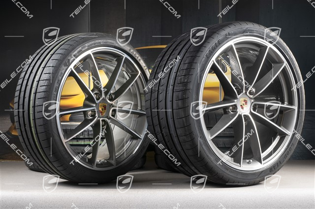 20+21-inch summer wheel set Carrera Classic, rims 8,5J x 20 ET53 + 11,5J x 21 ET67 + summer tyres 245/35 R20 + 305/30 R21, with TPM