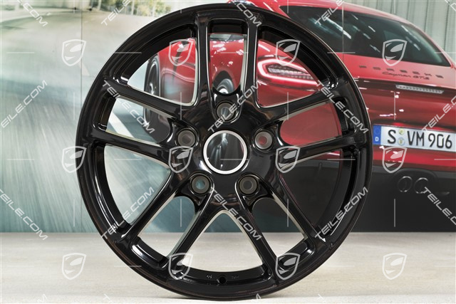 17" Felge Cayman, 6,5J x 17 ET55, schwarz hochglanz