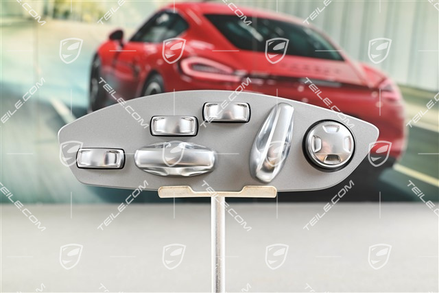 Vordersitzschalter, Sitzverstellung / Memory, 18-Wege-Sitzeinstellung, Galvanosilber, L