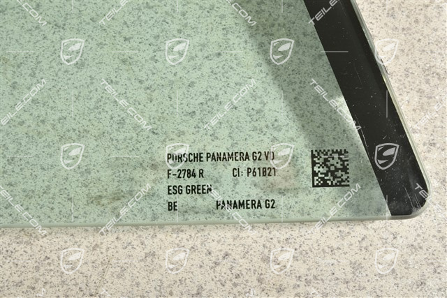 Szyba boczna drzwi przednich, Zielona szyba atermiczna, R