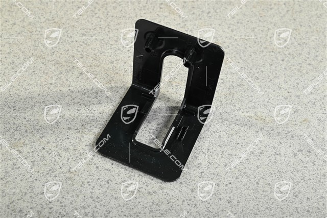 Cover trim, Rear seat backrest lock / locking lever, Black, L