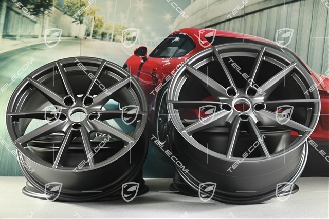20+21" Felgensatz Carrera S, Felgen: vorne 8,5J x 20 ET53 + hinten 11,5J x 21 ET67, platinum-seidenmatt