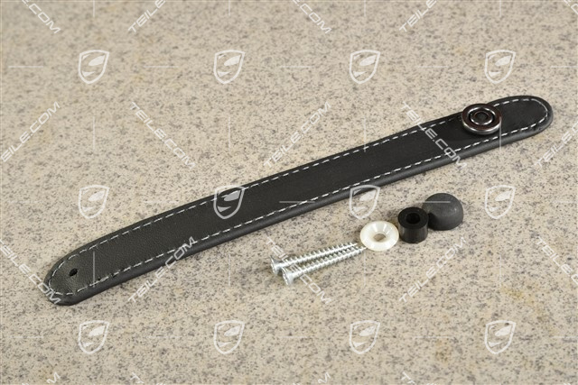 Seat Belt Guide, fitting parts set, Black, Sports seat, L