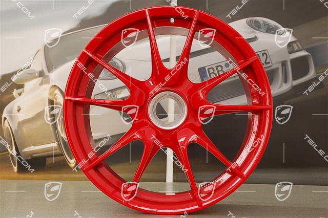 19" Komplet felg GT3 II RS 4.0 / GT2 RS, Czerwień Indyjska, przód 9J x 19 ET47+ tył 12J x 19 ET48