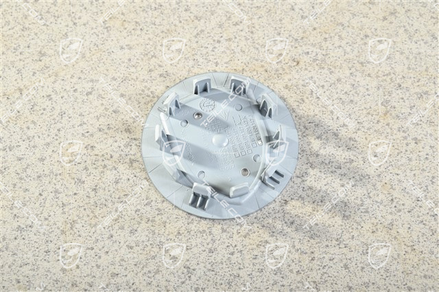Hub cap, concave, colour emblem, diamond silver