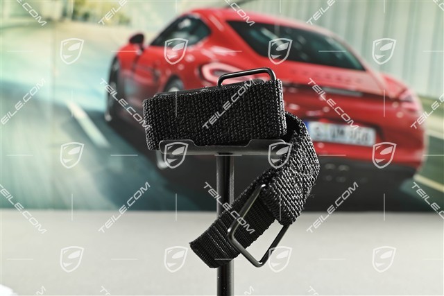 Tension strap for fire extinguisher