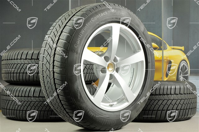 18-inch "Macan" Winter wheel set, rims 8J x 18 ET21 + 9J x 18 ET21, Continental ContiWinterContact winter tyres 235/60 ZR 18 + 255/55 ZR 18, with TPMS