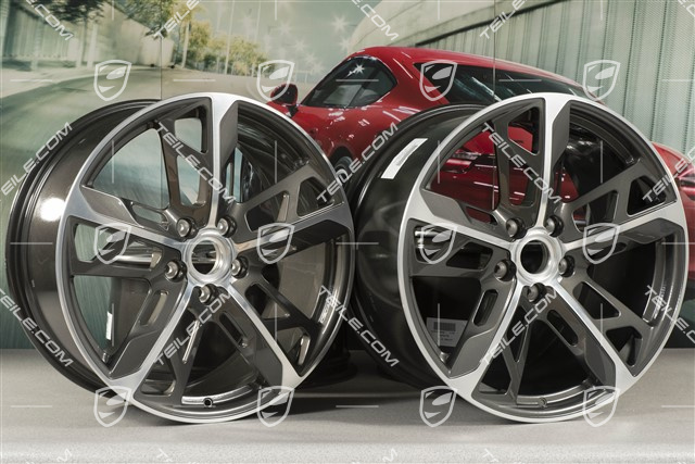 21" Komplet felg Cross Turismo Design, 9,5J x 21 ET60 + 11,5J x 21 ET66, Titanium