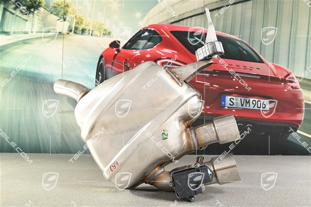 2,0L Rear muffler without tail pipe, L