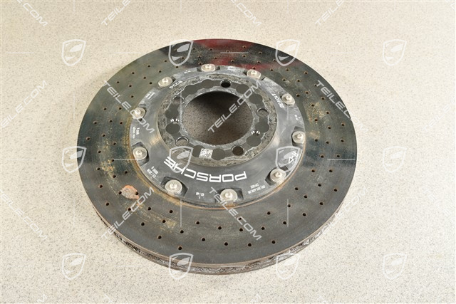 PCCB Ceramic brake disc, 991.2 C2 / C2S / C4 / C4S / 991.1 Turbo / 991.2 Turbo, damaged, R