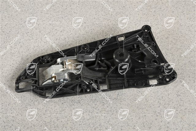 Klamka drzwi wewnętrzna, tylna, czarna / galvano silver, L