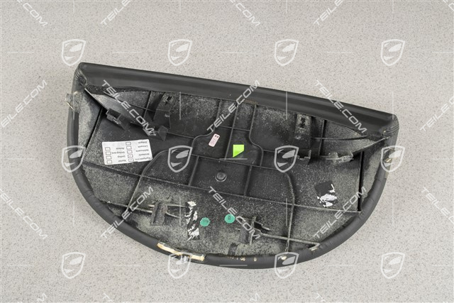Dashboard trim / Instrument cluster cover, Leather, Black