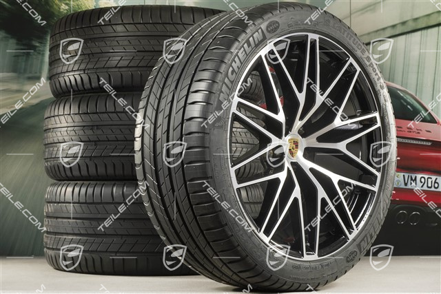 21" RS Spyder Design II summer wheel set, wheel rims 9,5J x 21 ET27 + 10J x 21 ET19 + NEW Michelin summer tyres 265/40 R21 + 295/35 R21, with TPM