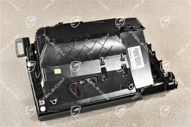 Glove compartment complete, Leather, Black