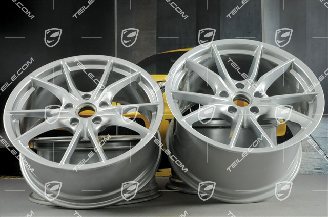 20-inch wheel rim set Carrera S IV, rims 8,5 J x 20 ET49 + 11,5 J x 20 ET56, Brilliant Chrome finish 20-inch wheel rim set Carrera S IV, rims 8,5 J x 20 ET49 + 11,5 J x 20 ET56, Brilliant Chrome finish