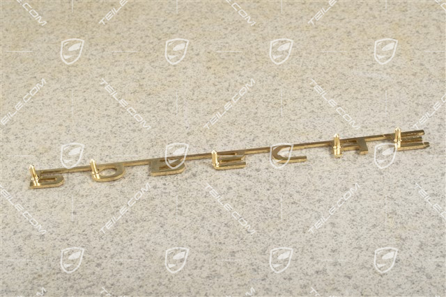 "PORSCHE" logo, Gold plated
