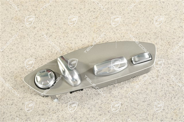 Front seat switch, seat adjuster / memory package 14-way, Galvano silver, R