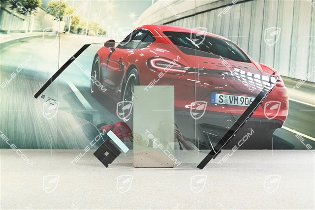 Door window glass, front, Green heat-insulating glass, L