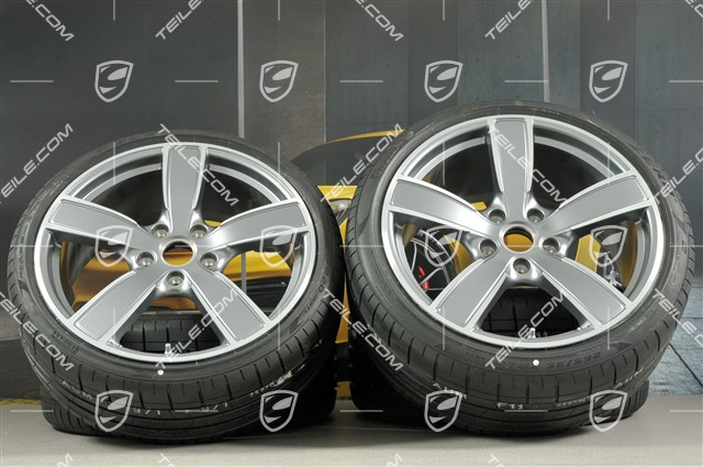 20-inch Carrera Sport summer wheels set, rims 8,5J x 20 ET57 + 10,5J x 20 ET47 + Pirelli P Zero summer tires 235/35 ZR20 + 265/35 ZR20, with TPMS