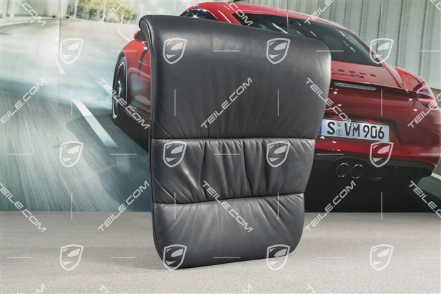 Back seat lower / cushion, Cabrio, draped leather, Metropole blue, R