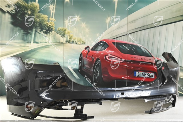 Rear bumper, ultrasound parking aid with side protection