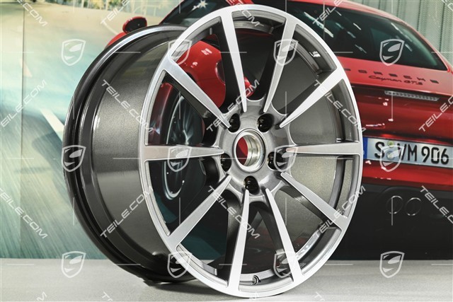 20" Felgensatz Carrera Classic, 8J x 20 ET57 + 10J x 20 ET45, Titan dunkel